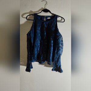 Hollister Navy Lace Blouse